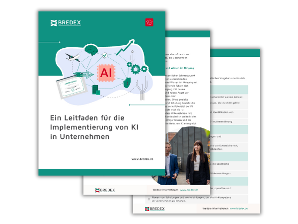 Whitepaper von BREDEX zur KI-Implementierung mit Pain Points, Checkliste und Handlungsempfehlungen